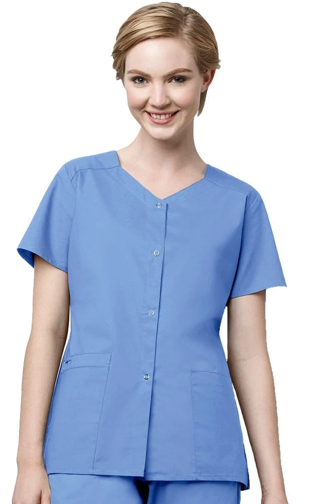 Women's Short Sleeve Snap Scrub Jacket Women's Short Sleeve Snap Scrub Jacket -Medical Clothing Store 1 wk 200 650