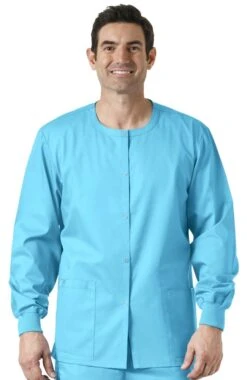 Clearance Unisex Snap Front Scrub Jacket