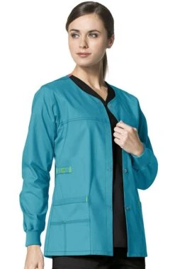 Clearance Women's Constance Snap Front Solid Scrub Jacket