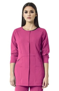 Clearance High Performance By Women's Prism Snap Front Solid Scrub Jacket