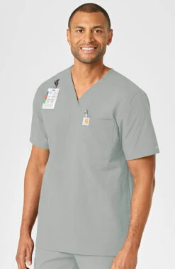 Carhartt Men's V-Neck Shirttail Scrub Top
