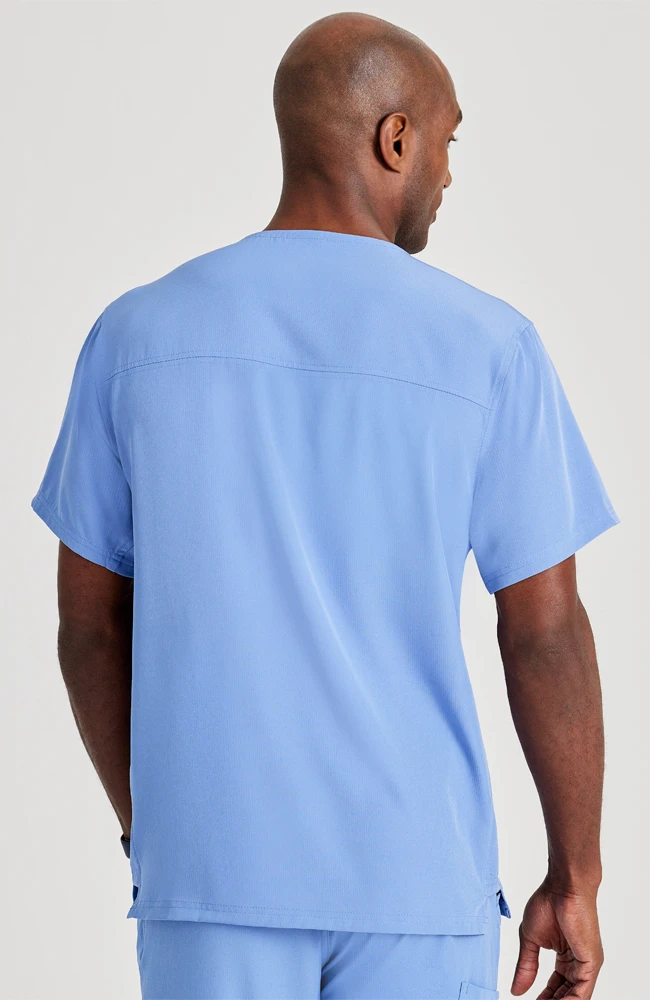 Men's Structure V-Neck Chest Pocket Solid Scrub Top Skechers Men's Structure V-Neck Chest Pocket Solid Scrub Top -Medical Clothing Store 2 bc sk0112 650