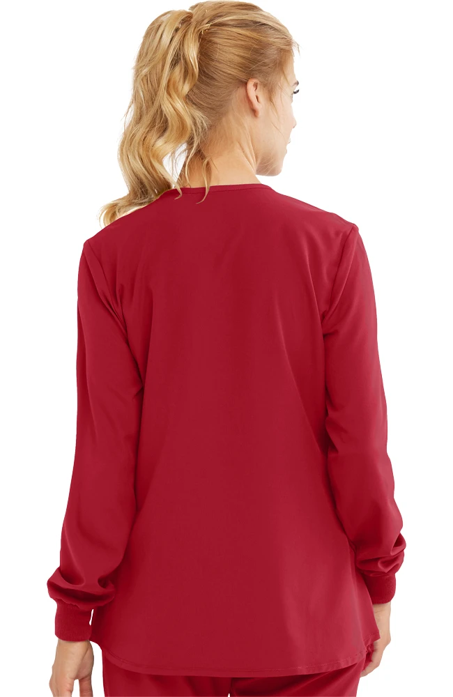 Women's Stability Snap Front Warm Up Solid Scrub Jacket Skechers Women's Stability Snap Front Warm Up Solid Scrub Jacket -Medical Clothing Store 2 bc sk401 650