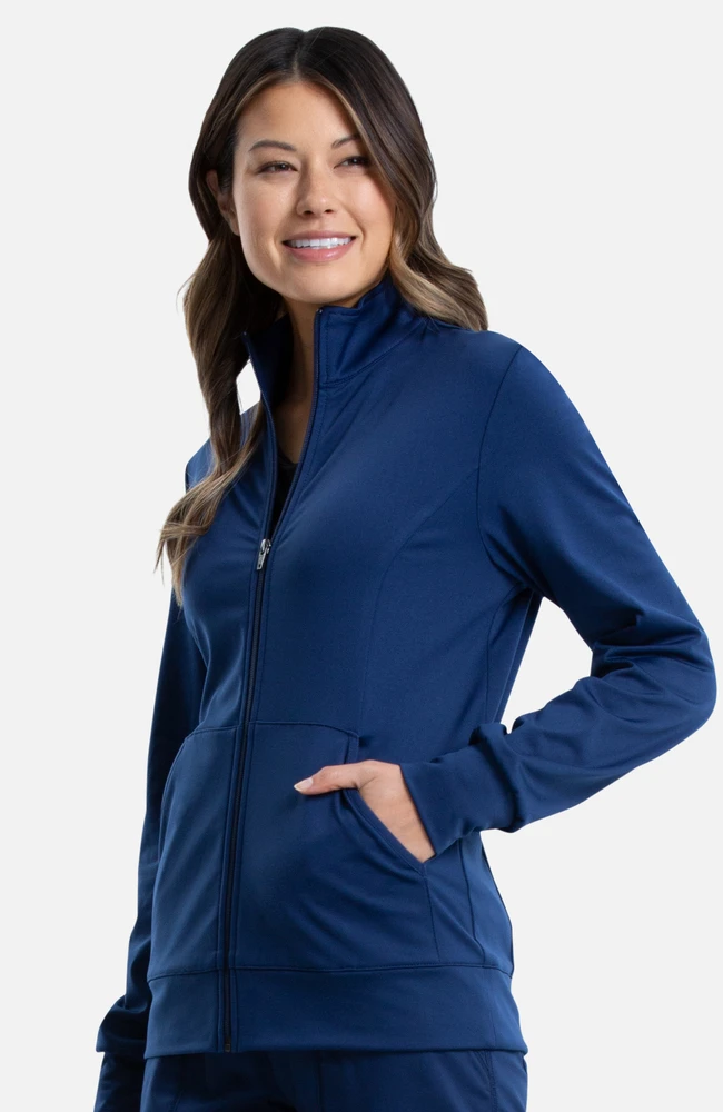 Women's Knit Solid Scrub Jacket Women's Knit Solid Scrub Jacket -Medical Clothing Store 2 ck ww371 650