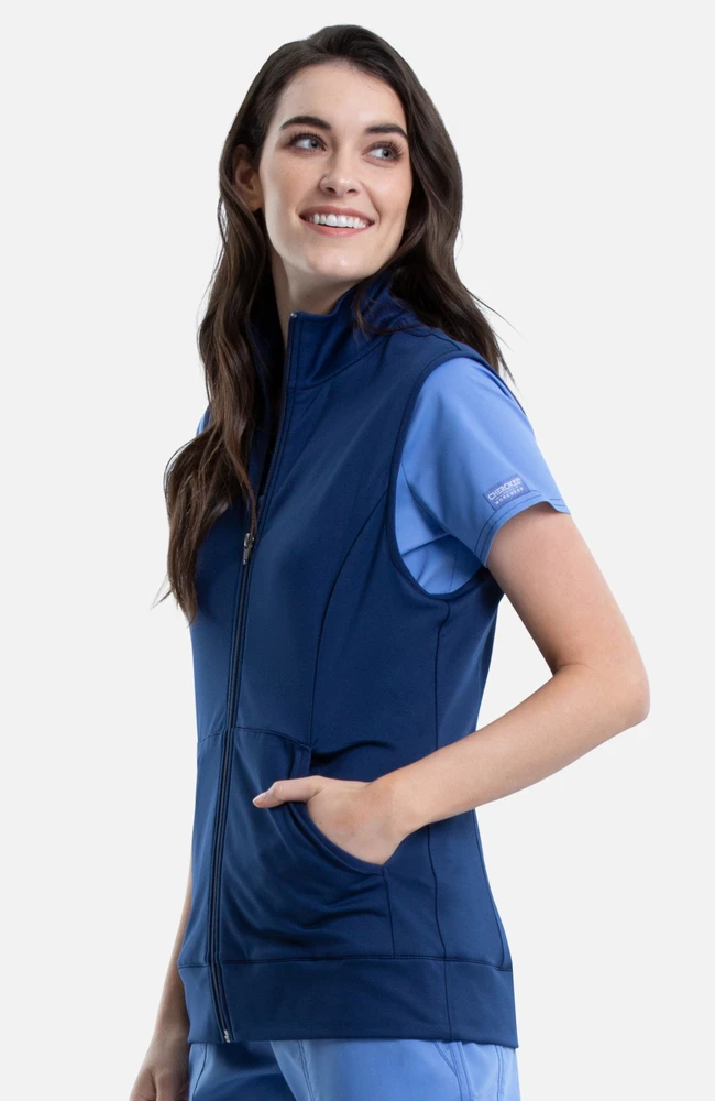 Women's Knit Solid Scrub Vest Women's Knit Solid Scrub Vest -Medical Clothing Store 2 ck ww521 650