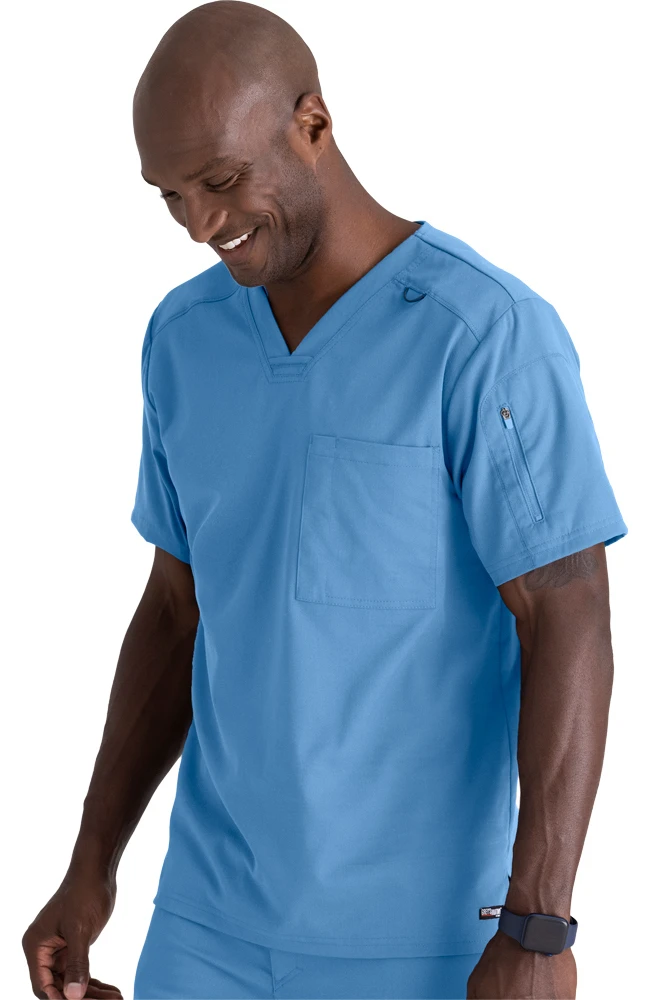 Men's Murphy V-Neck Solid Scrub Top Men's Murphy V-Neck Solid Scrub Top -Medical Clothing Store 3 bc grst079 650