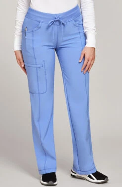 Cherokee Women's Mock Wrap Scrub Top & Straight Leg Scrub Pant Set -Medical Clothing Store 3 ck 15seta 650