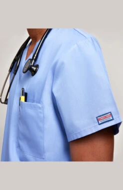 Unisex V-Neck Solid Scrub Top & Drawstring Cargo Scrub Pant Set -Medical Clothing Store 3 ck 42set 650