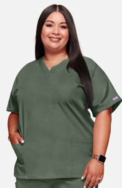 Women's V-Neck 2 Pocket Solid Scrub Top -Medical Clothing Store 3 ck 4700 650