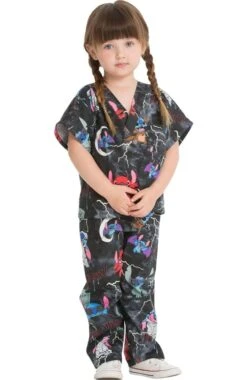 Cherokee Clearance Unisex Kids Spooky Stitch Print Scrub Set 2 Cherokee Clearance Unisex Kids Spooky Stitch Print Scrub Set -Medical Clothing Store 3 ck 6620c printclearance 650
