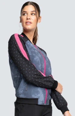 Cherokee Clearance Women's Don't Look Back Print Scrub Jacket -Medical Clothing Store 3 ck ck324 printclearance 650