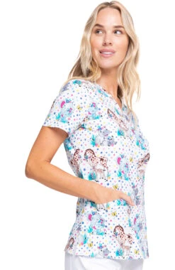 Cherokee Clearance Women's Jungle Babes Print Scrub Top -Medical Clothing Store 3 ck ck651 printclearance 650