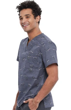 Cherokee Clearance Men's Rawrsome Print Scrub Top -Medical Clothing Store 3 ck ck692 printclearance 650 1