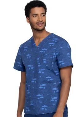 Cherokee Clearance Men's Stay In School Print Scrub Top -Medical Clothing Store 3 ck ck692 printclearance 650