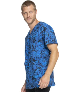 Cherokee Clearance Men's Paint That Grand Print Scrub Top -Medical Clothing Store 3 ck ck920 printclearance 650 2