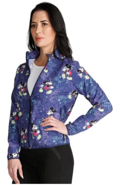 Cherokee Women's Packable Bandana Land Print Scrub Jacket -Medical Clothing Store 3 ck tf320 print 650 1