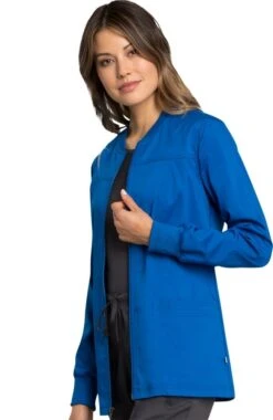 Women's Zip Front Solid Scrub Jacket -Medical Clothing Store 3 ck ww305ab 650