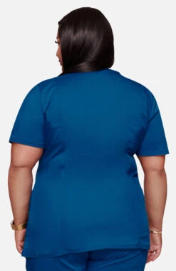 Women's Mock Wrap Solid Scrub Top -Medical Clothing Store 3 ck ww610 650