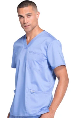 Clearance Men's V-Neck Utility Solid Scrub Top -Medical Clothing Store 3 ck ww670 clearance 650