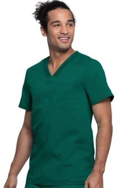 Men's 3 Pocket V-Neck Solid Scrub Top -Medical Clothing Store 3 ck ww760ab 650