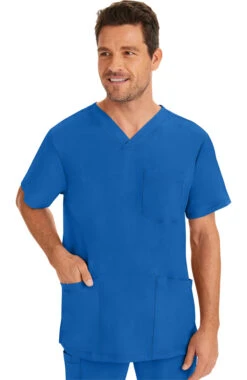 Men's Matthew V-Neck Solid Scrub Top -Medical Clothing Store 3 hh 2590 650