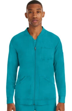 Men's Michael Zip Front Solid Scrub Jacket -Medical Clothing Store 3 hh 5590 650