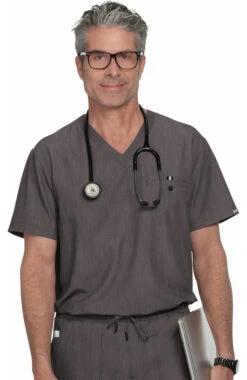 Men's On Call Solid Scrub Top 2 Men's On Call Solid Scrub Top -Medical Clothing Store 3 ko 671 650