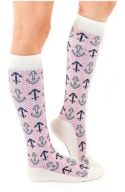 Unisex 15-20 MmHg Lightweight Anchor Print Compression Socks -Medical Clothing Store 3 lr 23cn 650