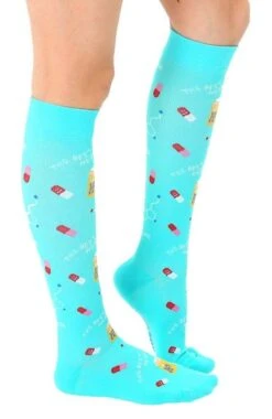 Unisex 15-20 Mmhg Lightweight Nurse Print Compression Socks -Medical Clothing Store 3 lr cn06 650