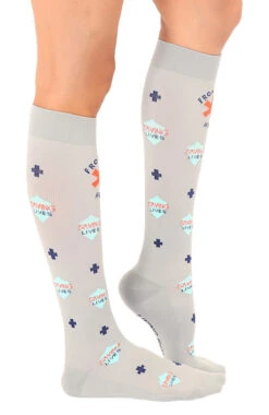 Unisex 15-20 Mmhg Lightweight Frontline Hero Print Compression Socks -Medical Clothing Store 3 lr cn18 650