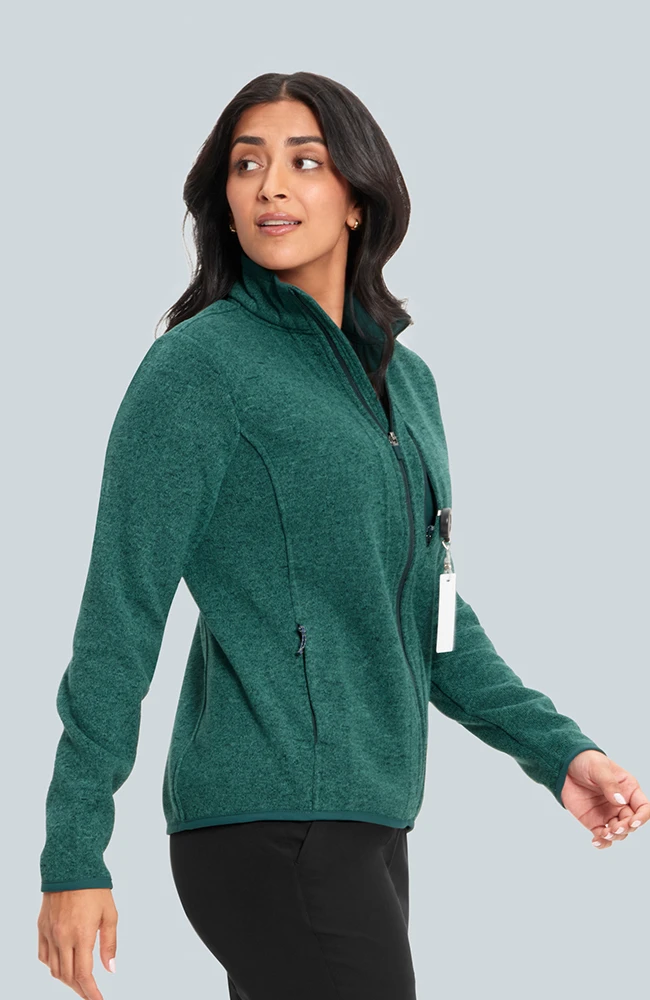 Women's Strata Full-Zip 5-Pocket Fleece Jacket Women's Strata Full-Zip 5-Pocket Fleece Jacket -Medical Clothing Store 3 md sj12103 650