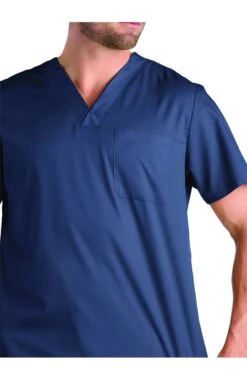 Clearance Men's V-Neck Mesh Panel COOLMAX Solid Scrub Top -Medical Clothing Store 3 mv 5208 clearance 650