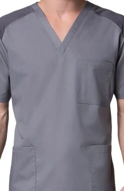 Clearance Men's COOLMAX V-Neck Mesh Panel Solid Scrub Top -Medical Clothing Store 3 mv 5308 clearance 650
