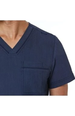 Clearance Men's Contrast Piping V-Neck Solid Scrub Top -Medical Clothing Store 3 mv 5901 clearance 650