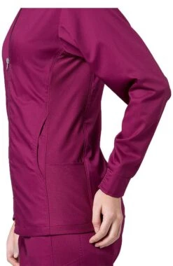 Clearance Women's COOLMAX Mesh Panel Solid Scrub Jacket 2 Clearance Women's COOLMAX Mesh Panel Solid Scrub Jacket -Medical Clothing Store 3 mv 8708 clearance 650