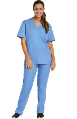 Clearance Unisex Solid Scrub Top & Tapered Scrub Pant Set -Medical Clothing Store 3 mv 9500 clearance 650