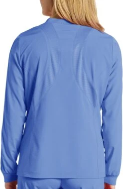 Women's Zip Front Mesh Detail Solid Scrub Jacket -Medical Clothing Store 3 wc 957 650