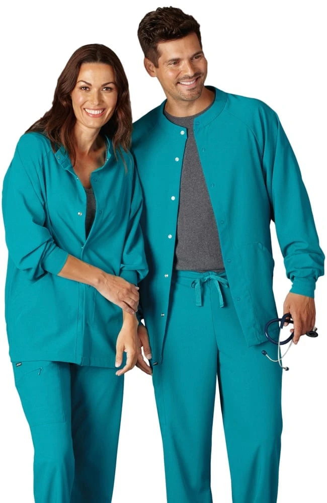 Clearance Unisex Snap Front Warm Up Solid Scrub Jacket Clearance Unisex Snap Front Warm Up Solid Scrub Jacket -Medical Clothing Store 3 wh 2373 clearance 650