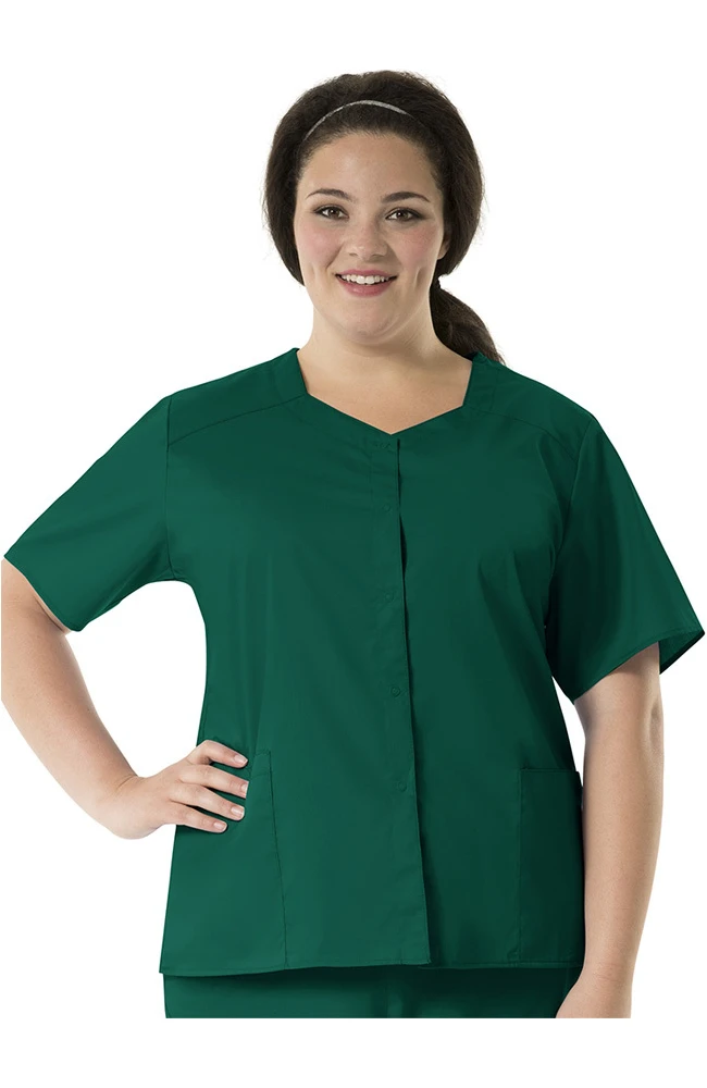 Women's Short Sleeve Snap Scrub Jacket Women's Short Sleeve Snap Scrub Jacket -Medical Clothing Store 3 wk 200 650