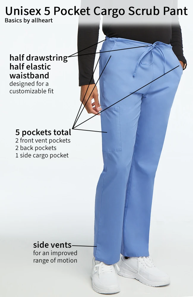 Unisex 5 Pocket Cargo Scrub Pant Unisex 5 Pocket Cargo Scrub Pant -Medical Clothing Store 4 ah b2106 650