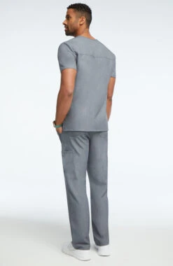 Clearance Men's Solid Scrub Top & Cargo Scrub Pant Set -Medical Clothing Store 4 ah lsset1 clearance 650