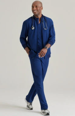 Men's Warm-Up Bomber Solid Scrub Jacket -Medical Clothing Store 4 bc bow883 650