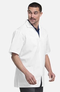 Cherokee Men's Med-Man Zip Front 32" Lab Coat -Medical Clothing Store 4 ck 1373 650