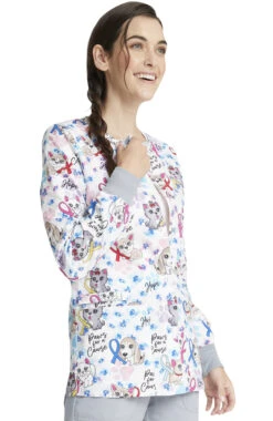 Cherokee Clearance Women's Snap Front Paws For A Cause Print Jacket 3 Cherokee Clearance Women's Snap Front Paws For A Cause Print Jacket -Medical Clothing Store 4 ck ck301 printclearance 650 8