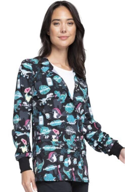 Cherokee Clearance Women's I'm A Dentisaurus Print Jacket -Medical Clothing Store 4 ck ck321 printclearance 650