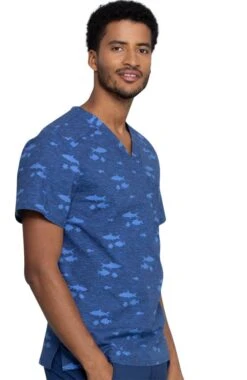 Cherokee Clearance Men's Stay In School Print Scrub Top -Medical Clothing Store 4 ck ck692 printclearance 650