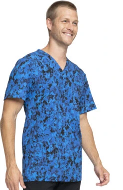 Cherokee Clearance Men's Paint That Grand Print Scrub Top -Medical Clothing Store 4 ck ck920 printclearance 650 2