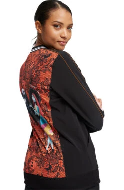 Cherokee Clearance Women's Undying Love Print Bomber Jacket -Medical Clothing Store 4 ck tf385 printclearance 650