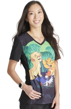 Cherokee Women's Too Funny Print Scrub Top -Medical Clothing Store 4 ck tf627 print 650