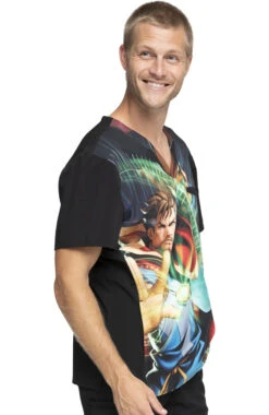Cherokee Clearance Men's Doctor Strange Print Scrub Top -Medical Clothing Store 4 ck tf700 printclearance 650 4